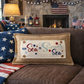 NEW! GLITTER PANEL ONLY: RECTANGLE throw pillow Summer BBQ American America red white blue Old Glory Sparkly SEA TO SHINING SEA