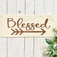 Glitter Holiday Panel:  Fall, Autumn; Thanksgiving BLESSED ARROW