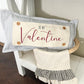 NEW! Custom WINTER Wedding Gift Bundle:  GRAY TICKING STRIPE pillow + custom last name, EVERGREENS / BE MY VALENTINE / CUSTOM PANEL