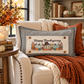 NEW!  PANEL ONLY:  Fall Autumn pumpkins, leaves, berries Pilgrims, stripes, polka dots, plaid; HAPPY THANKSGIVING