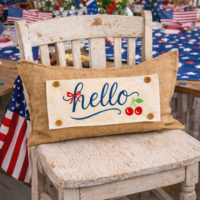 Bundle Deal: Summer Bundle (4 pack) SAVE!!!:HELLO CHERRY, OLD GLORY, USA MAP, HOME SWEET HOME