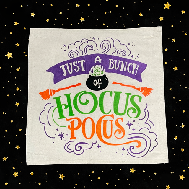 PANEL ONLY: SQUARE Holiday Panel: Fall, Autumn Halloween Witches Brew Caldron HOCUS POCUS