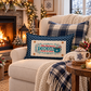 NEW! PANEL ONLY: RECTANGLE Winter; Vintage Sign, Marshmallows, Candy Cane, Chocolate; HOT COCOA