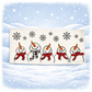 PANEL ONLY: 
RECTANGLE Season Panel: Winter January Decor Snow Snowflake Christmas; Singing Chorus Caroling Scarf Dancing Happy SNOWMAN SCARVES