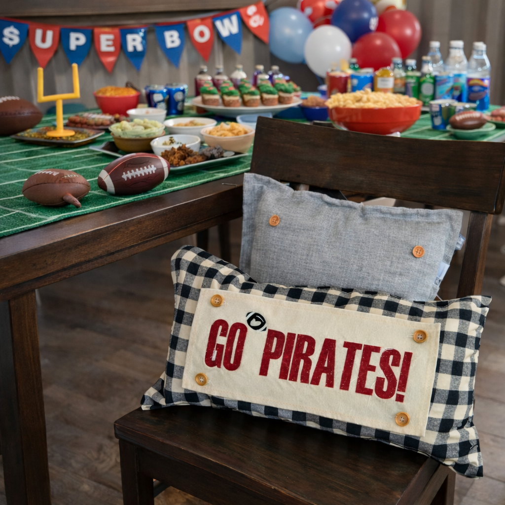 PANEL ONLY:  Glitter Special Events: Favorite Football SUPERBOWL PARTY Winter Fall Football Team Autumn; Sports / Super Bowl CUSTOM SPORTS TEAM