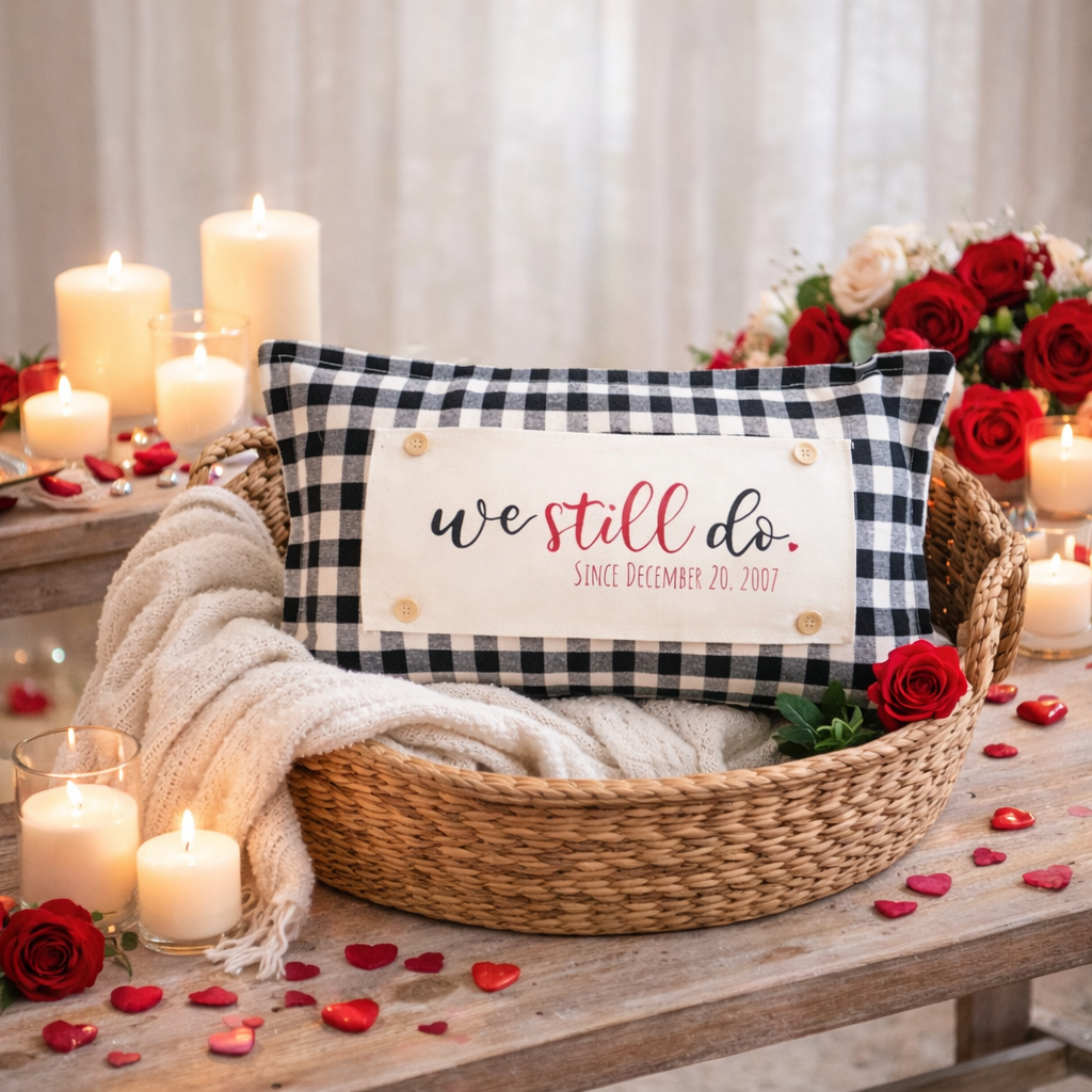 Custom Panel: Personalized Your Wedding Date Anniversary Monogram Valentines  WE STILL DO DATE CUSTOM PANEL