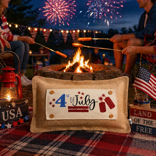 GLITTER PANEL ONLY: RECTANGLE Summer BBQ American America Flag Old Glory Sparkly 4TH OF JULY FIREWORKS