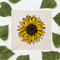PANEL ONLY: SQUARE Fall Autumn summer yellow SUNFLOWER HEAD