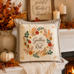 PANEL ONLY: SQUARE Fall Autumn leaves wreath GATHER IN AND REST