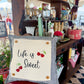 Glitter SQUARE Panel: Cherry LIFE IS SWEET