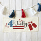 Glitter Holiday Panel: Summer BBQ American America Flag Old Glory Sparkly 4TH OF JULY FIREWORKS