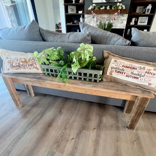 NEW! BUNDLE SET: Buffalo Check Gingham Pillow (comes w/ foam insert & these 3 panels in back pocket)  SMELL MY FEET, PUMPKIN PIE, CHRISTMAS TRUCK