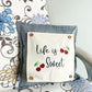 Glitter SQUARE Panel: Cherry LIFE IS SWEET