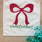 NEW!  SQUARE Glitter Seasonal Panel: Winter Bling Sparkle Twinkle Bling Glitz Confetti Green Merry Christmas Bow RED RIBBON