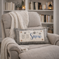 PILLOW ONLY (with fluffy insert): Galvinized Charcoal/Cream Farm Stripes: RECTANGLE CREAM/ DARK CHARCOALSTRIPES PILLOW (with insert)