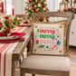 PANEL ONLY: SQUARE Christmas Bright Colorful Ornaments Candy Canes Holly; MERRY MERRY MERRY