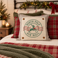 PANEL ONLY: SQUARE Christmas Green Red Reindeer; NORTH POLE STAMP