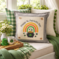 PANEL ONLY: SQUARE, Irish Kisses & Shamrock Wishes; Spring St. Patrick's Day, SQUARE RAINBOW POT OF GOLD