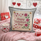 MISFIT PANEL ONLY: SQUARE Holiday Pure & Simple Aesthetic Classy Clean Boho Heart Cursive Honest Natural Love Winter, Valentine's, Hearts, Red, Pink, Polk-a-dot: SQUARE ROSES HAPPY VALENTINE'S DAY