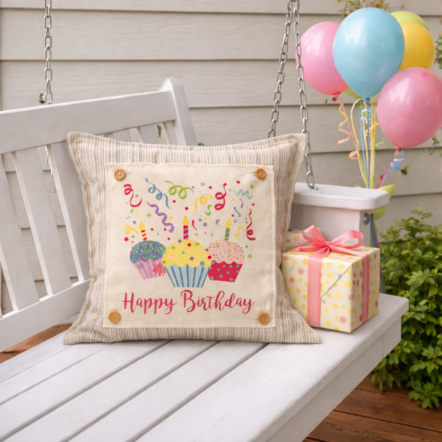 PANEL ONLY: SQUARE Entry, Birthday, Between Holidays, House Warming, Host, Neutral: SQUARE BIRTHDAY