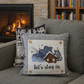 NEW! SQUARE BUNDLE SET: CHARCOAL PILLOW (comes with foam insert and these 3 panels in back pocket); Winter : LODGE, HEARTS, SPRING BOOT