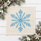 PANEL ONLY: SQUARE Blue Black Winter: SNOWFLAKE SQUARE