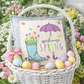 PANEL ONLY: SQUARE Flowers Tulip Vintage Floral RAINBOOTS UMBRELLA