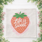 MISFIT  PANEL ONLY: SQUARE Spring, Summer, Garden Lover, Plants, Flowers; Life is Sweet STRAWBERRY ICE CREAM
