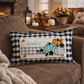 PANEL ONLY: RECTANGLE for throw pillow Autumn Thanksgiving Pumpkins Cider Bless Gratitude Gingham THANKFUL PUMPKIN