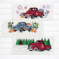 4 PANELS ONLY BUNDLE: RECTANGLE Vintage Truck Panels SAVE!! Spring, Summer, Fall, Christmas, FIREWORKS / PUMPKIN / PLAID TREE TRUCKS