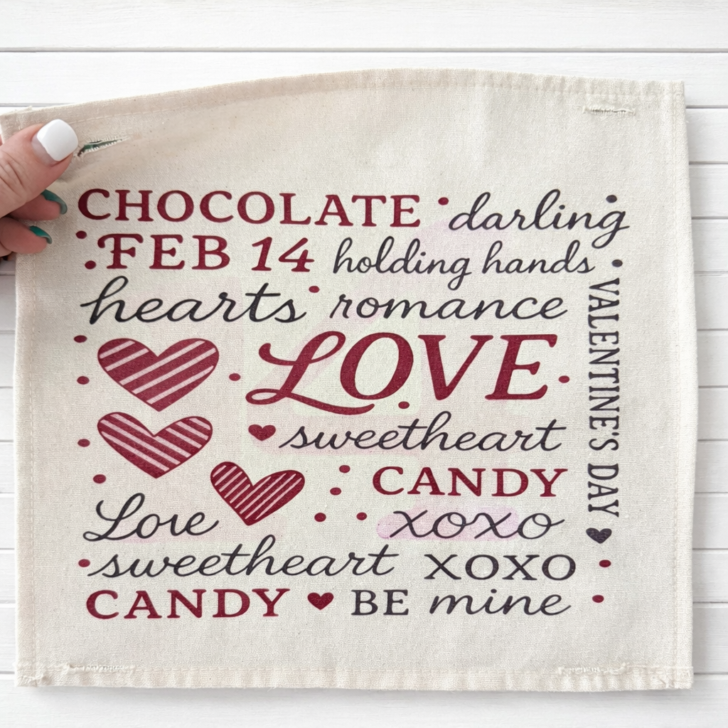 MISFIT PANEL ONLY: SQUARE Holiday Pure & Simple Aesthetic Classy Clean Boho Heart Cursive Honest Natural Love Winter, Valentine's, Hearts, Red, Pink: SQUARE VALENTINE'S SUBWAY WORD ART