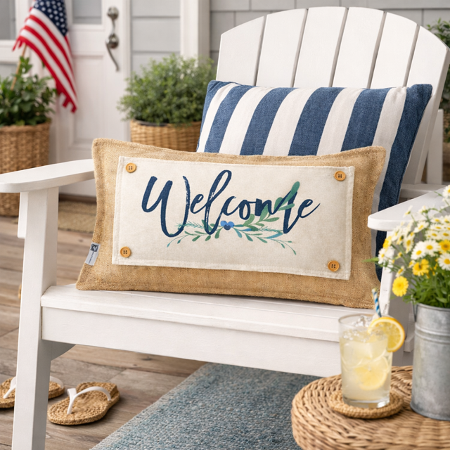 PANEL ONLY: RECTANGLE  Neutral Panel: Entry, Garden, Neutral; OLD WELCOME