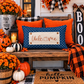 GLITTER PANEL ONLY: RECTANGLE Seasonal Panel: Fall, Autumn, House Warming, Host, Halloween, Thanksgiving; WELCOME PUMPKIN