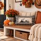 Seasonal Panel: Hand-Painted White Pumpkins; Fall Autumn, WHITE PUMPKINS