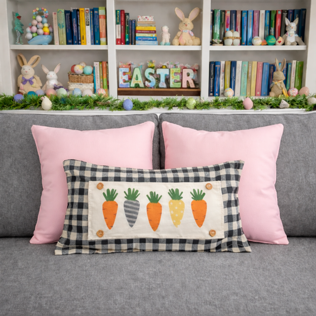 PILLOW ONLY (with fluffy insert): Buffalo Check Gingham: BUFFALO CHECK PILLOW (with insert)