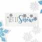 PANEL ONLY: 
RECTANGLE Glitter Seasonal Panel: Winter Blue Ice Sparkle Twinkle Bling Glitz Confetti Christmas; LET IT SNOW