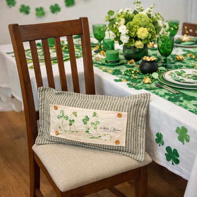 NEW! CUSTOM WINTER WEDDING BUNDLE 26:  3 seasons +BOHO pillow + custom last name panel: WHITE CLOVER, BE MY VALENTINE, DEER, CUSTOM LAST NAME PANEL