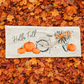 PANEL ONLY: RECTANGLE Hello Fall Floral Vintage, Boho, Autumn; FALL BIKE