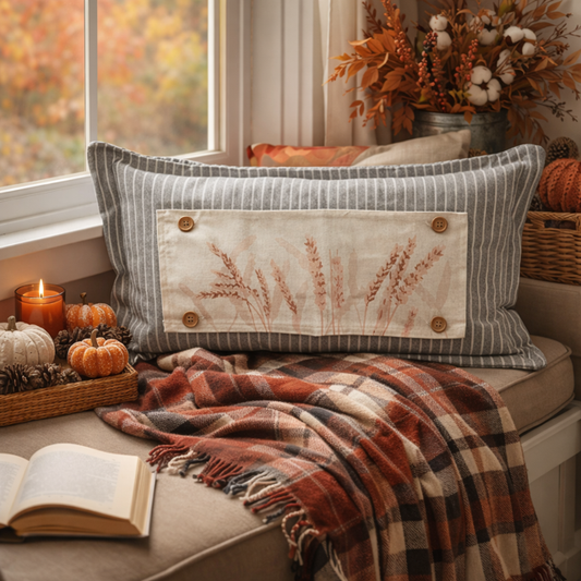 PANEL ONLY: RECTANGLE Harvest Field ,Country Farm, Autumn, Fall; Wheat Grain, WHEAT FIELD