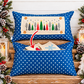 NEW! RECTANGLE WINTER BUNDLE:  3 seasons + BLUE POLKADOT REC. pillow: CHRISTMAS FORREST, SNOWFLAKES, KISSING BOTH