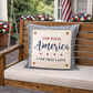 PANEL ONLY: SQUARE patriotic, Americana, home of the brave, 4th of July, blue and red, LAND THAT I LOVE