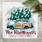 GIFT GUIDE:  FOR THE TRADITIONAL CHRISTMAS MOVIE LOVERS!   SQUARE GIFT SET of 2: Personalized Glitter Christmas Tree Station Wagon AND a Pillow of your choice!