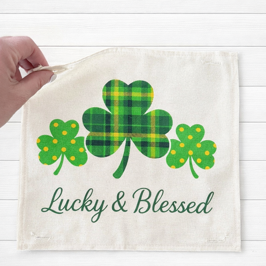 MISFIT PANEL ONLY: SQUARE, Irish Kisses & Shamrock Wishes; Spring St. Patrick's Day, LUCKY AND BLESSED