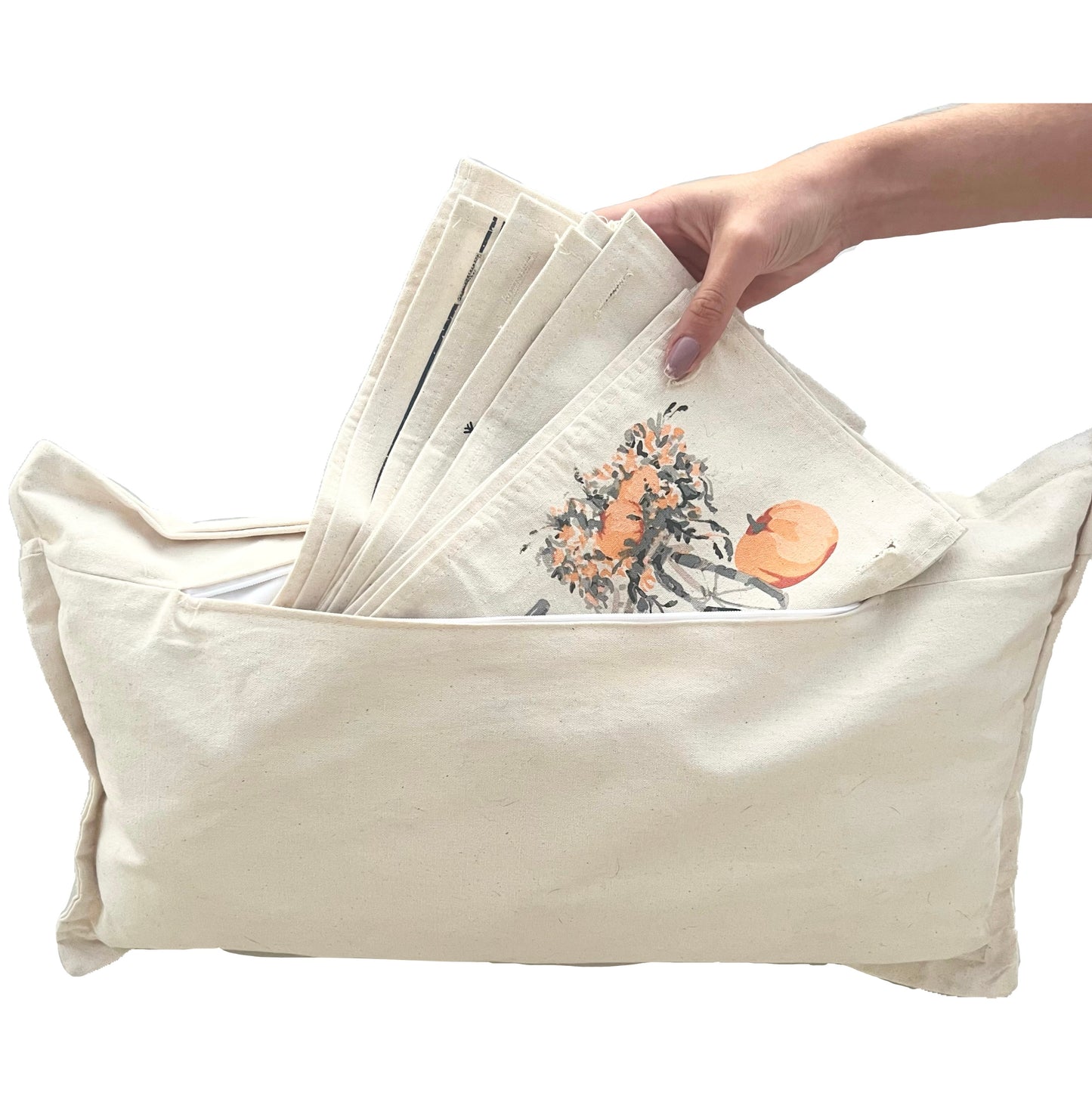 Pillow ONLY (with fluffy insert): Natural Boho Cream