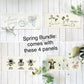 BUNDLE DEAL: Spring Season Panels (4 pack) SAVE!!!: Spring Bike / Clover / Farm Animals / Three Bees