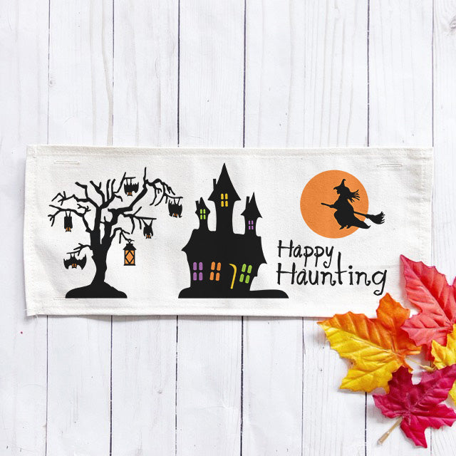 Holiday Panel: Halloween October Fall Autumn Bats Happy Haunting; Haunted House