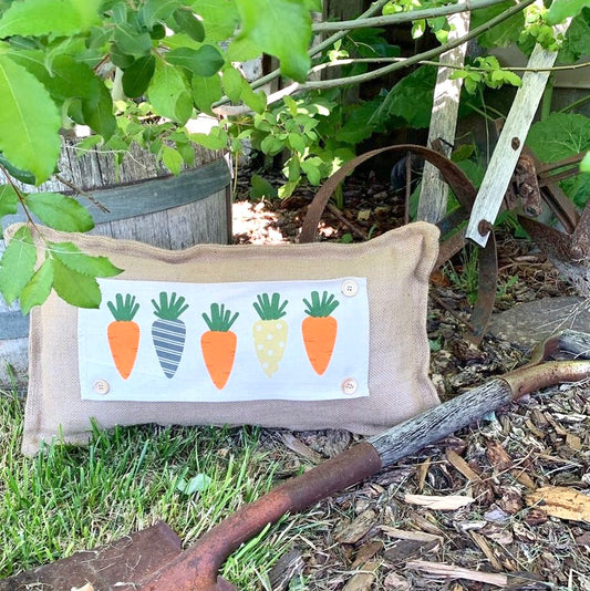 PANEL ONLY: RECTANGLE Spring, Summer, Veggies, Bunny Food, Garden; CARROT PATCH