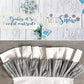 NEW!  GLITTER GIFT PARTY PACKAGE BUNDLE: Holiday Pillow Cover Panel Christmas Winter Wonderland:  GLITTER LET IT SNOW / BABY IT'S COLD OUTSIDE + charcoal gray stripes table runner