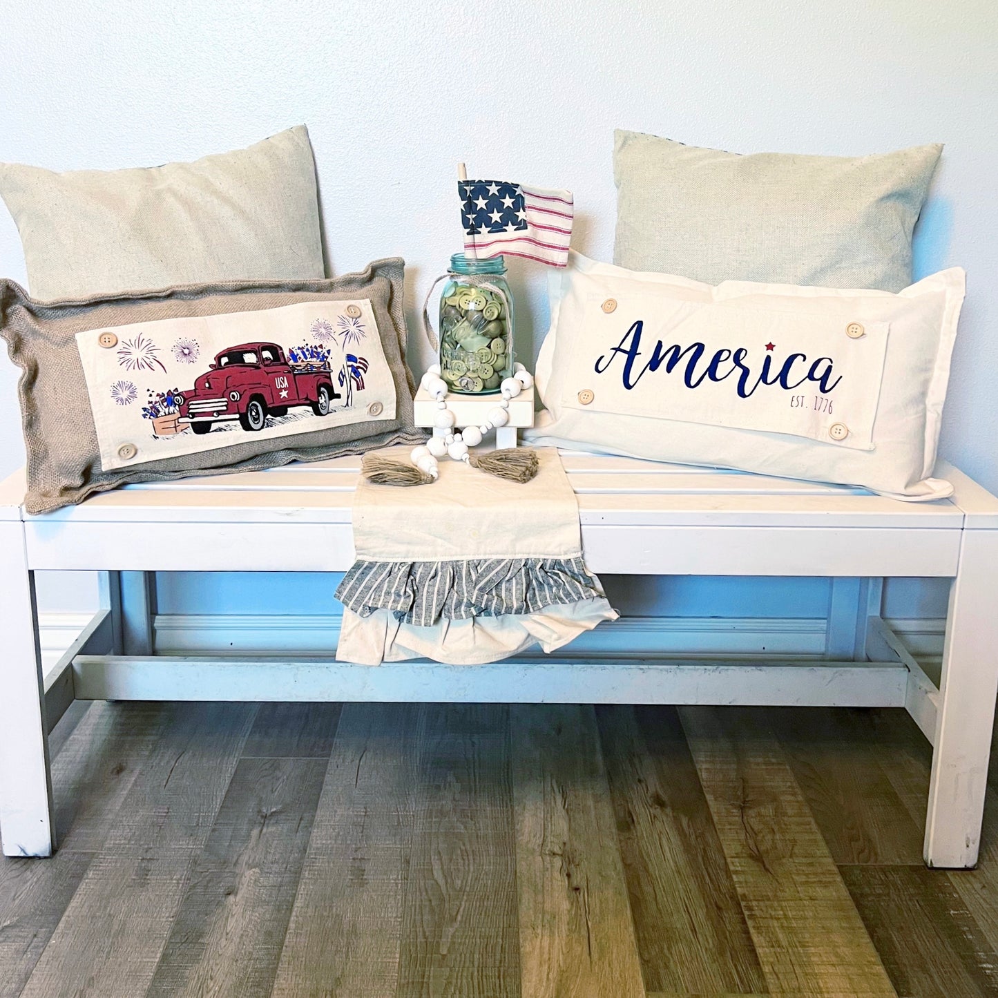 BUNDLE DEAL: Glitter Fourth 4th Of July Panels (4 pack) SAVE!!!: Firework Truck / Old Glory / America / God Bless USA