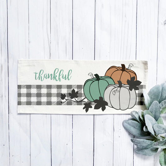 Seasonal Panel: Fall, Autumn Thanksgiving; Thankful Pumpkins
